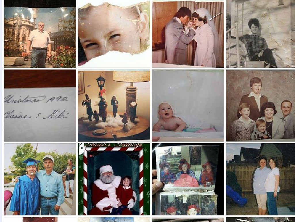 REACHING OUT: A screen grab of some of the found photos on the Facebook page. REACHING OUT: A screen grab of some of the found photos on the Facebook page.